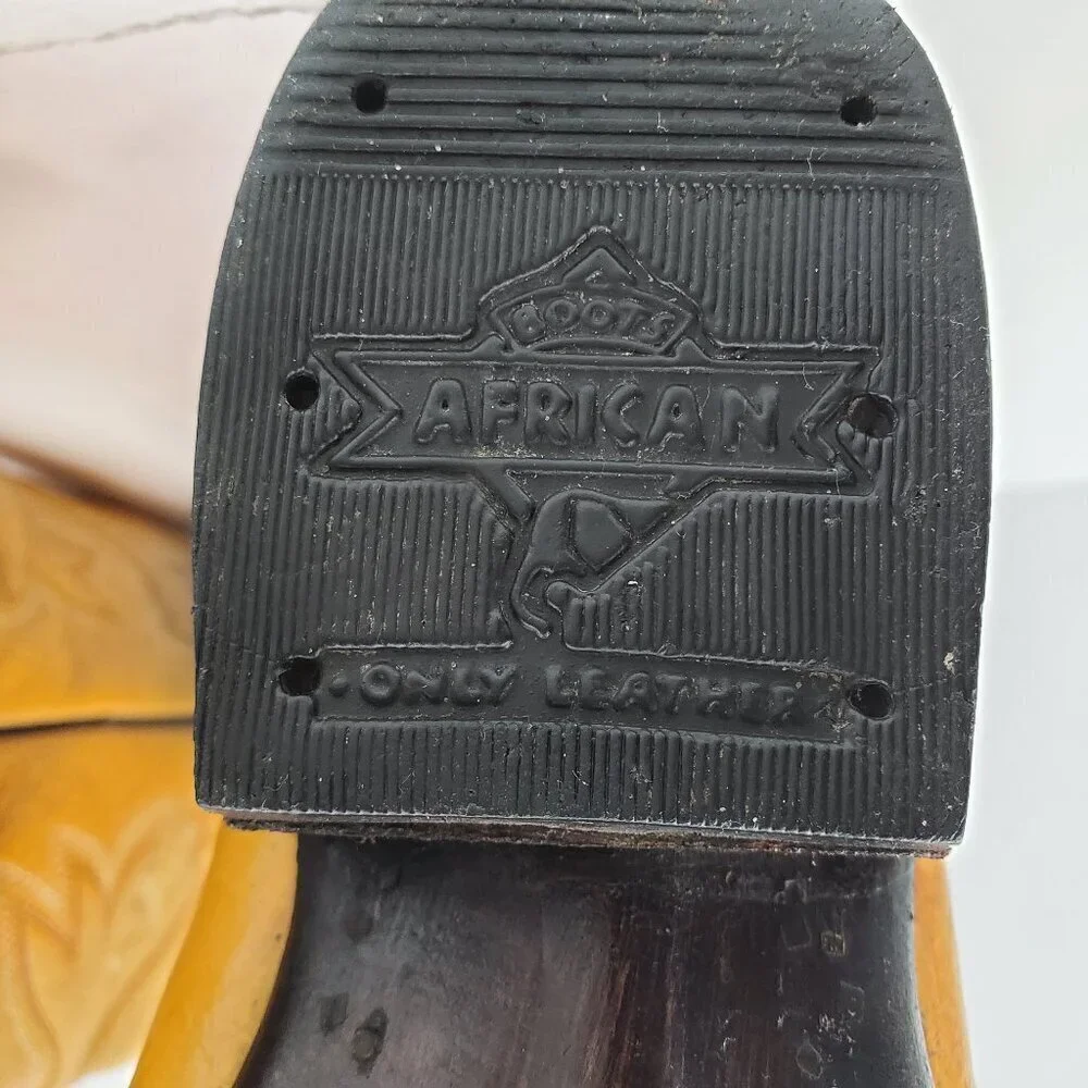 Ostrich Cowboy Boots African Only Leather Stitched Mexico 